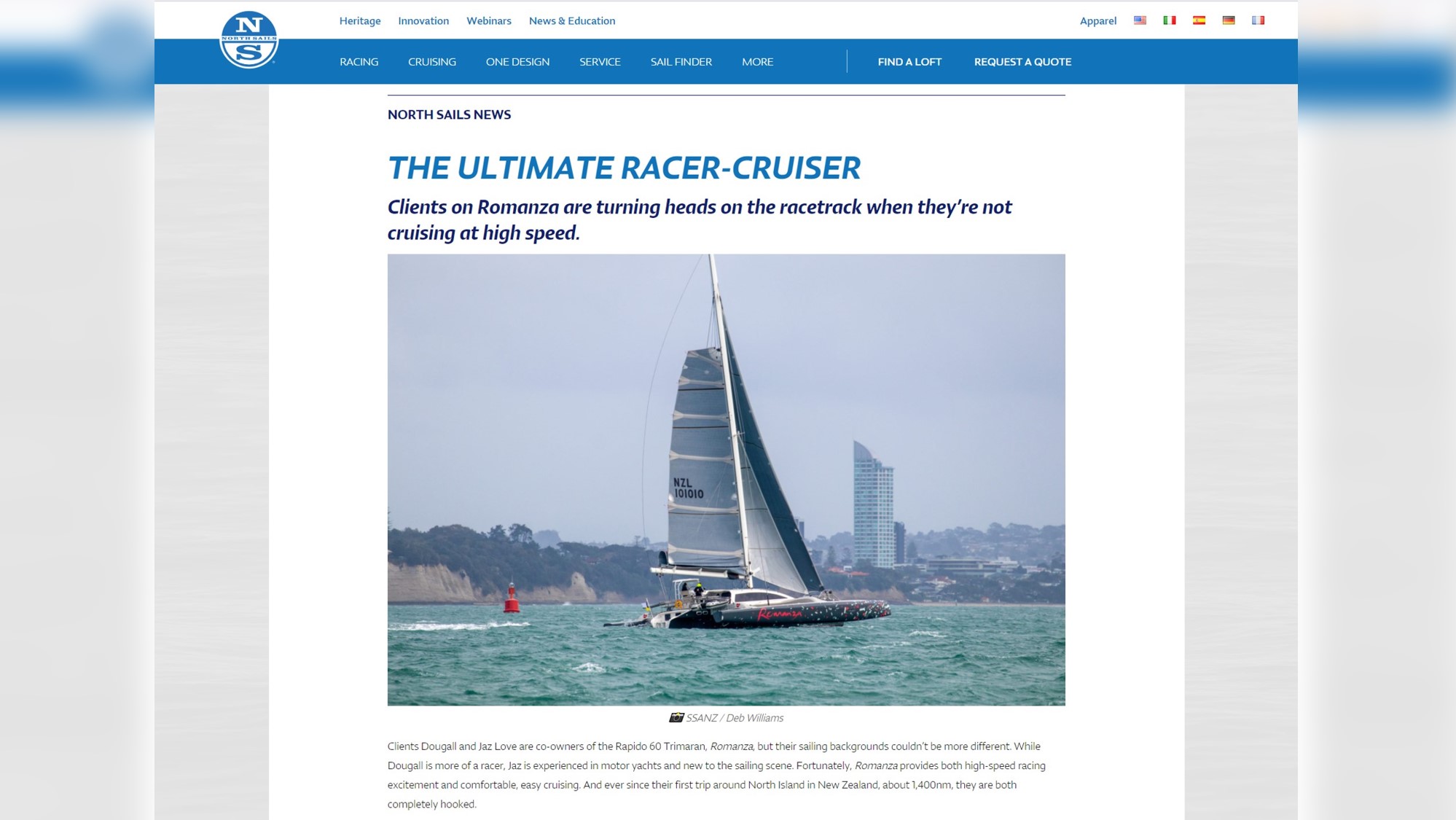 The Ultimate Racer-Cruiser, reports North Sails