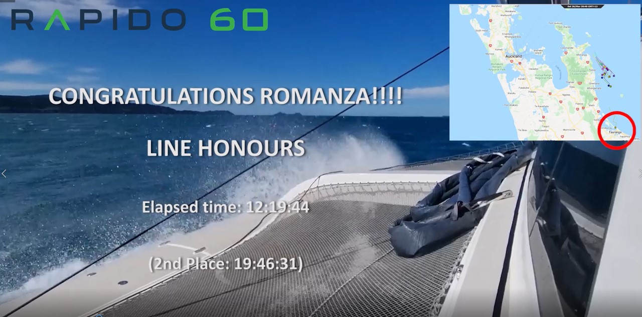 Rapido 60 wins Auckland to Tauranga Yacht Race in New Zealand (video)