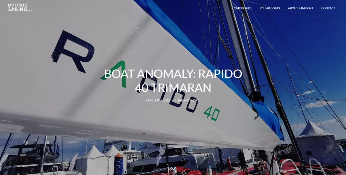 No Frills Sailing reviews Rapido 40 at LGM 2023