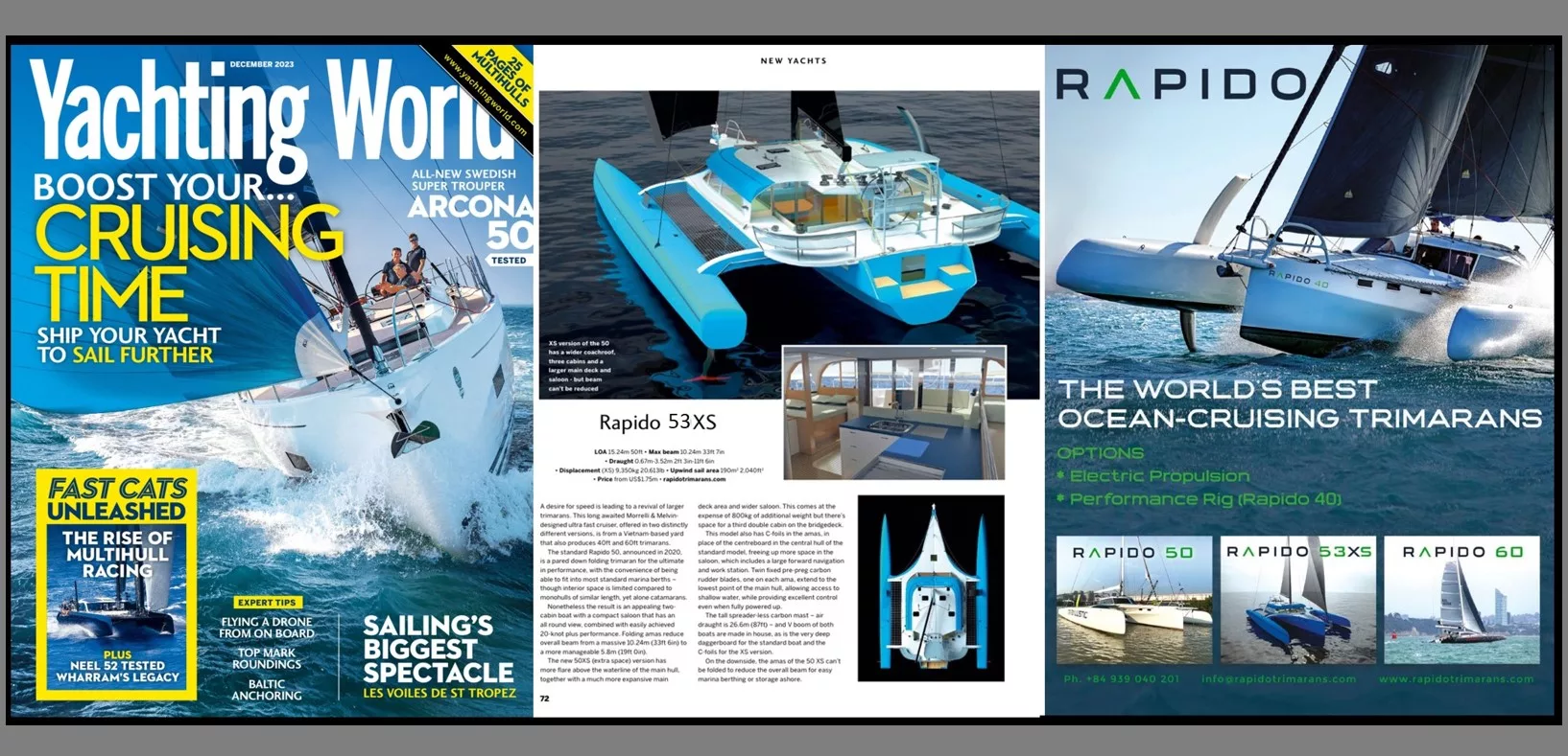 Yachting World – Rapido 53XS Review, November 2023