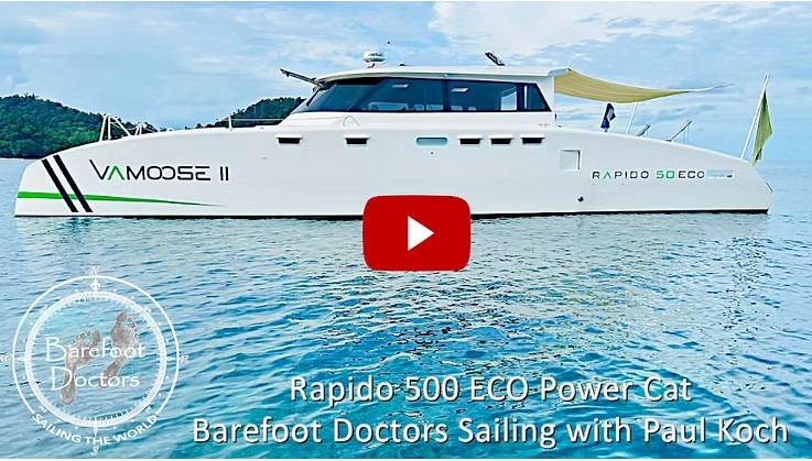 Rapido 500 ECO Power Cat, Barefoot Doctors Sailing