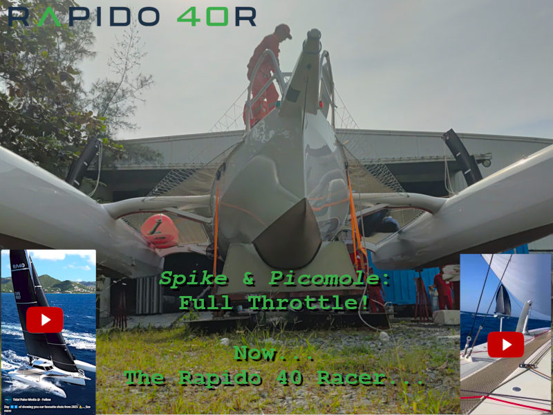 Spike and Picomole, full throttle. Now the Rapido 40 Racer.