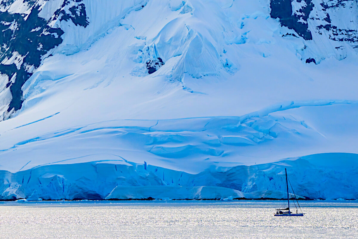 Rapido 53XS sailing trimaran, Antarctica. Photo, Michel Bourque.