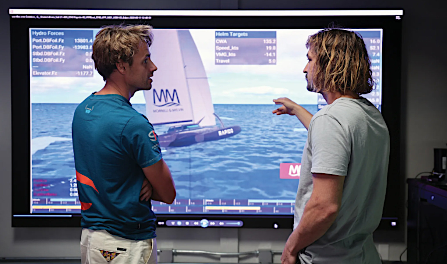 Sailing La Vagabonde meeting Morrelli & Melvin to discuss their Rapido 60 architecture