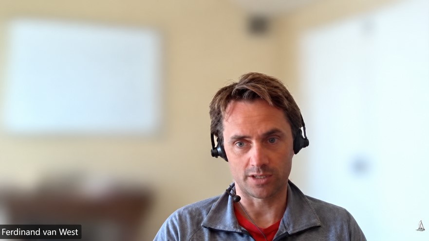 Ferdinand van West of Morrelli & Melvin discussing trimaran and catamaran design in a video interview.