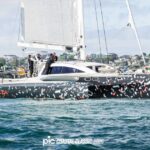 Rapido 60 Romanza trimaran at the start of the 2026 PIC Coastal Classic yacht race in Auckland, New Zealand.